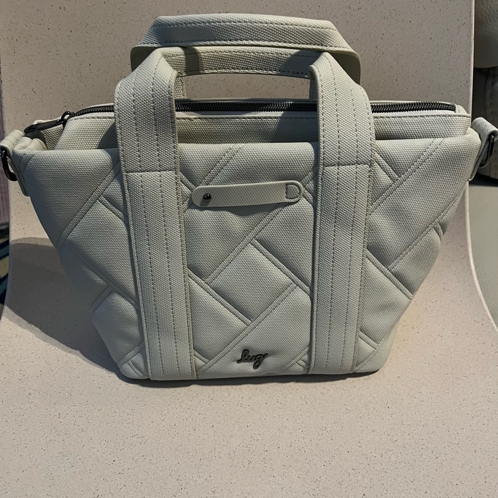 Lug Dory Matte Luxe Vegan Leather Crossbody in PEBBLE